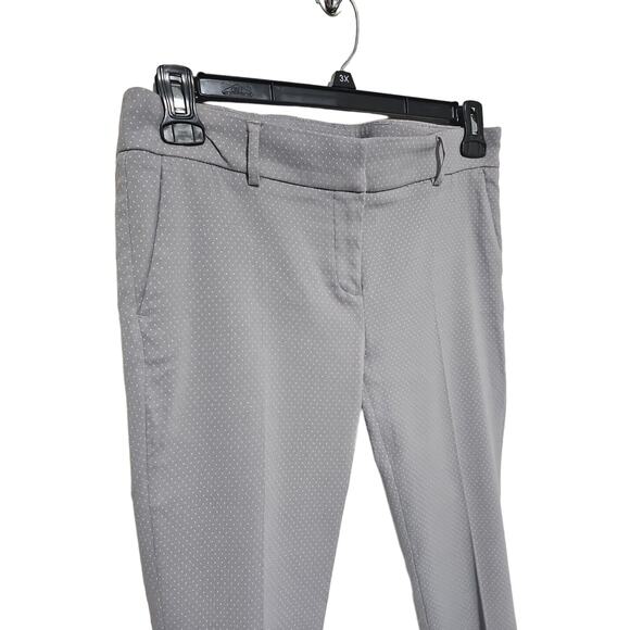 Adrienne Vittadini Pants Womens Size 8 Gray White Polka Dot Office Business - Picture 2 of 8